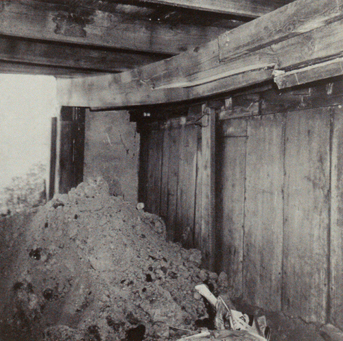 Partially Buried Woodshed